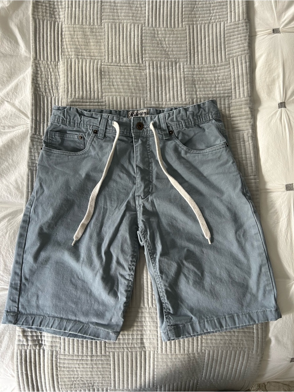 Men’s Light Blue Drawstring Hybrid Shorts